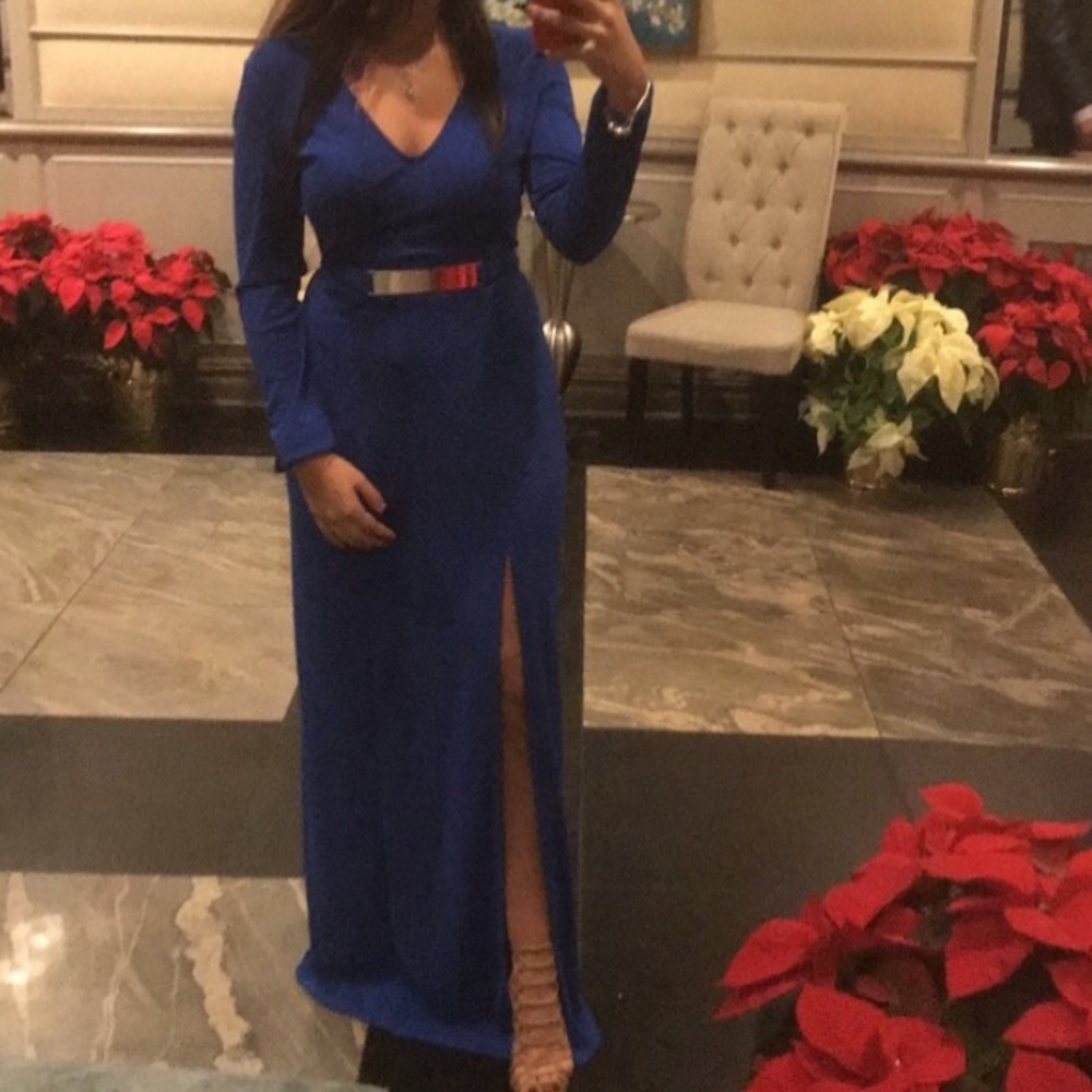 Royal blue wedding dress